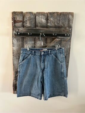 Men's Vintage Urban Star Blue Denim Carpenter Shorts